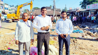 কুলাউড়ায় উচ্ছেদ অভিযানে ৩ কোটি টাকার সরকারি জায়গা উদ্ধার